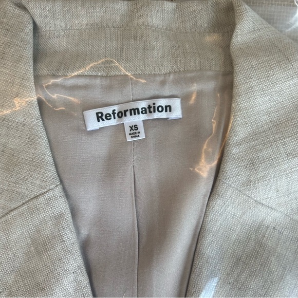 NEW Reformation Billie Linen Top Vest - Oatmeal - Picture 6 of 7